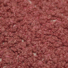 Rust rose and natural striped textured handmade cotton cushion cover 45x45 cm