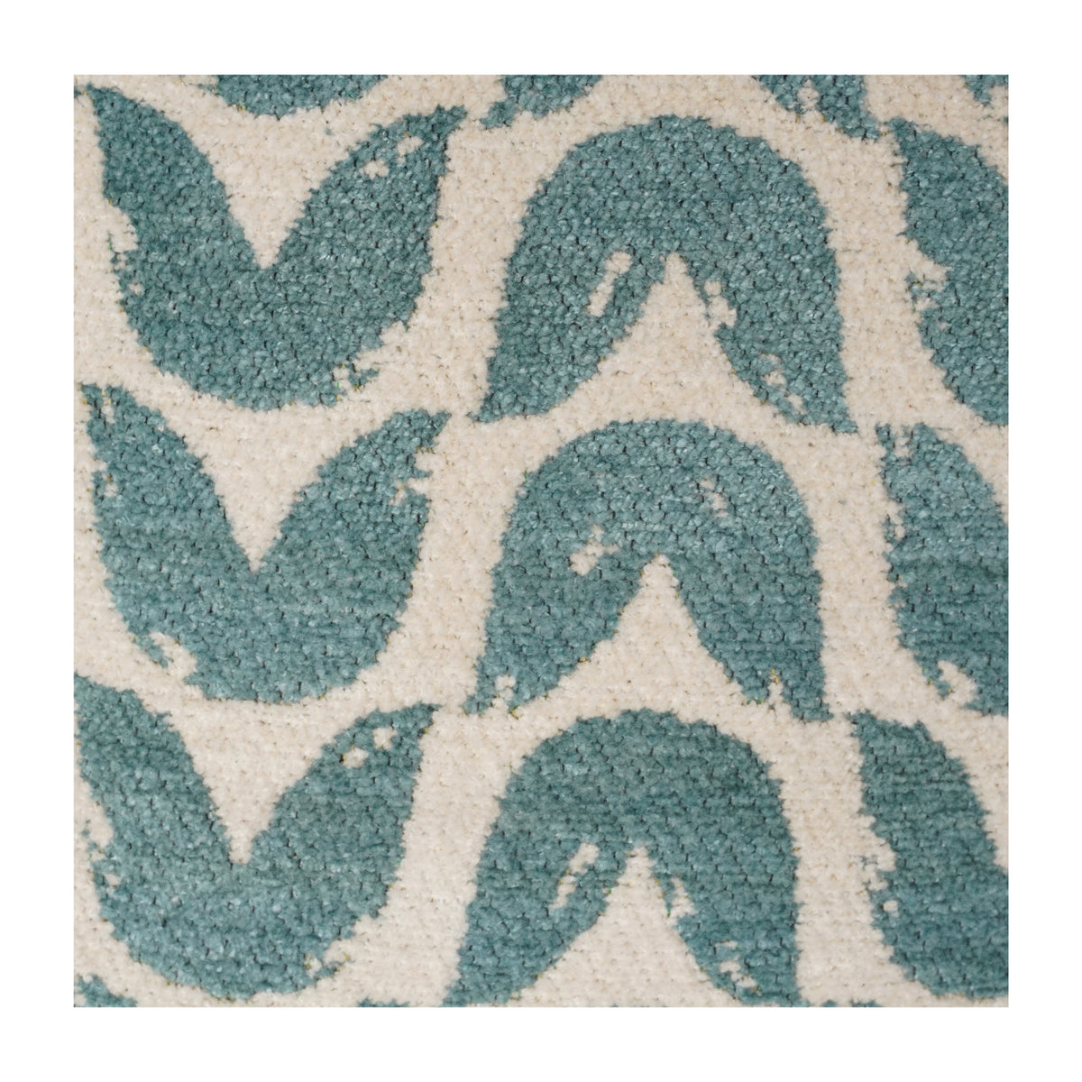 Teal Abstract Wave Embroidered Cotton Cushion Cover | Modern Textured Throw Pillow Cover 18x18 Inch - Bulk manufacturer & supplier from Panipat, India