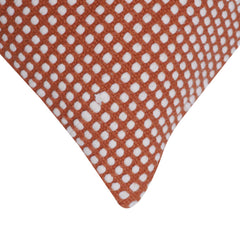 Handmade Terracotta Geometric Dot Pattern Cotton Cushion Cover 45x45 cm | Modern Boho Decorative Pillow Cover with Concealed Zip