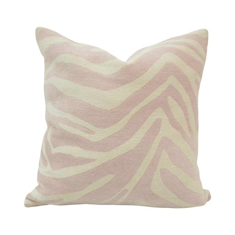 Blush Zebra Jacquard Cushion Cover – Textured Woven Decorative Throw Pillow Cover | 45 x 45 cm
