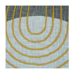 Abstract Arc Embroidered Cotton Cushion Cover – Modern Geometric Threadwork Pillow Cover (18x18 Inch)