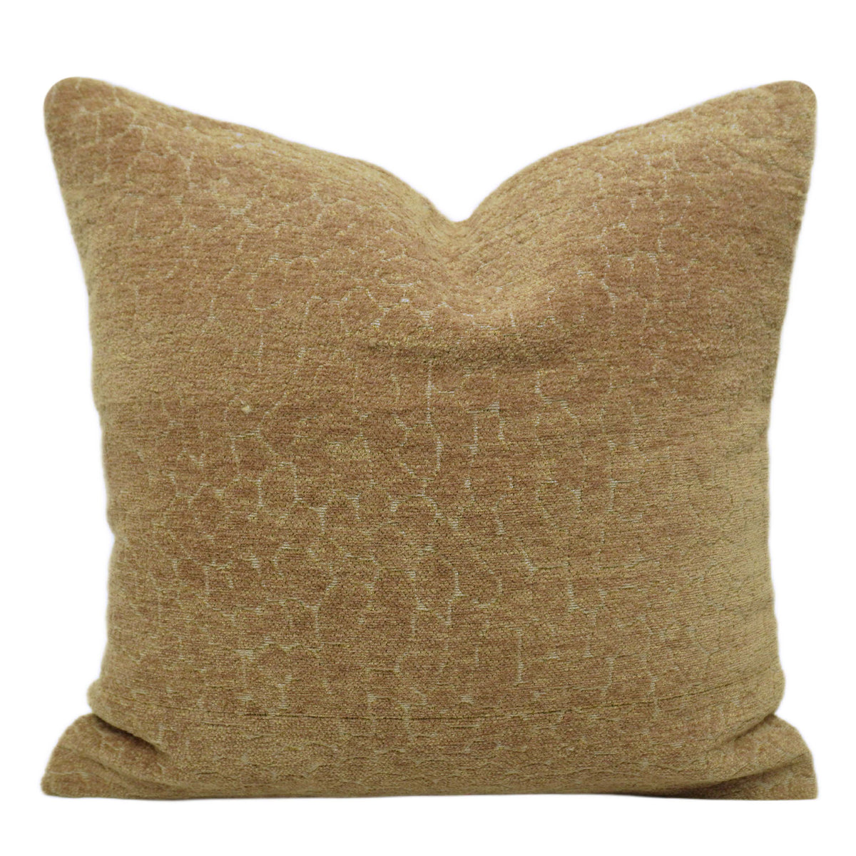 Textured Brown Jacquard Cushion Cover 45 x 45 cm – Subtle Patterned Decorative Cushion Cover