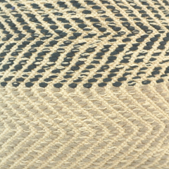 Handwoven Chevron Cotton Cushion Cover 45x45 cm | Black & Natural Textured Pillow Cover | Artisan Woven Décor
