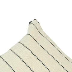 Handmade Cotton Tassel Cushion Cover 45x45 cm | Black & White Striped Boho Pillow Cover