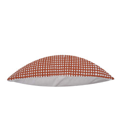 Handmade Terracotta Geometric Dot Pattern Cotton Cushion Cover 45x45 cm | Modern Boho Decorative Pillow Cover with Concealed Zip