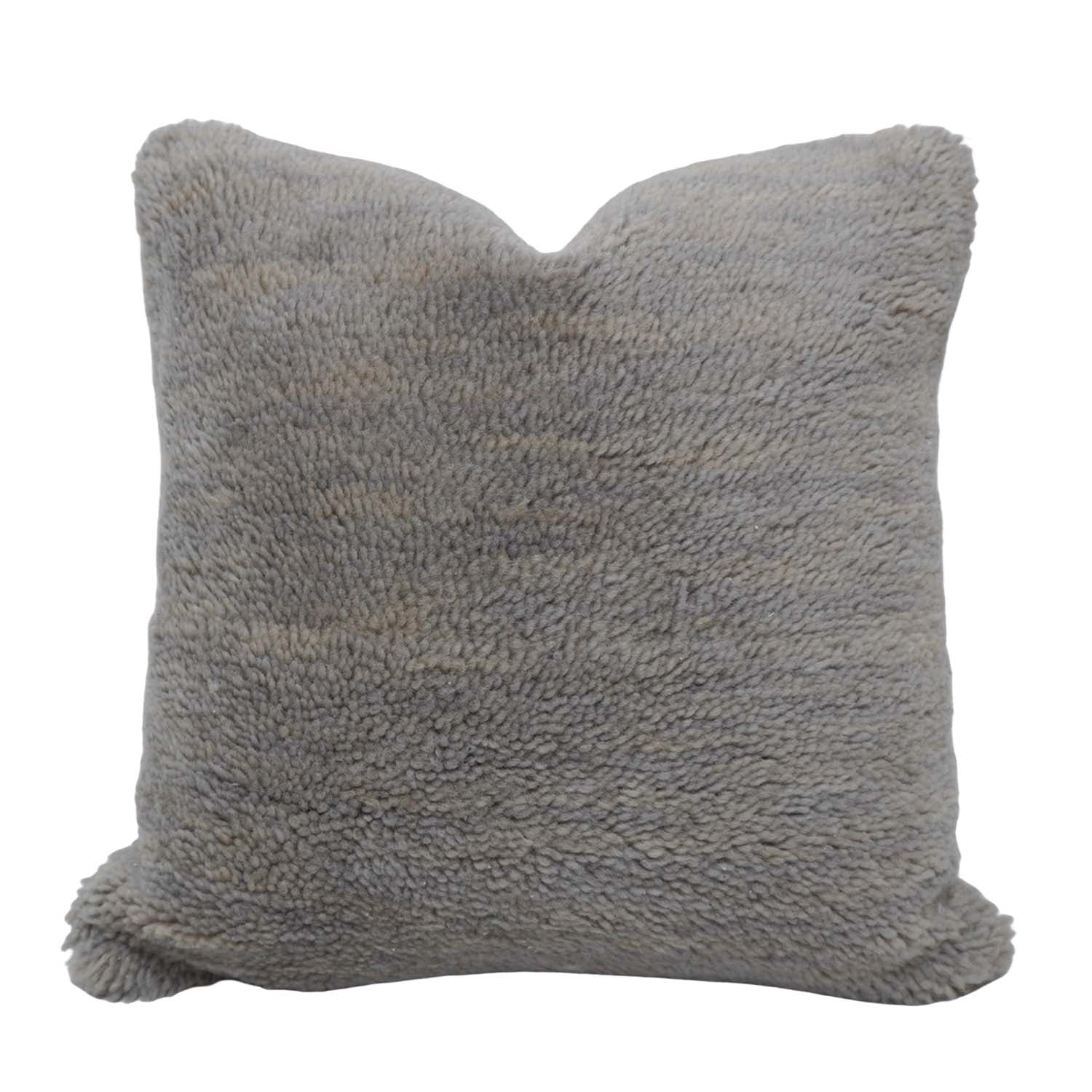 Handwoven Textured Polyester Cushion Cover 45x45 cm | Soft Plush Decorative Throw Pillow Cover | Hidden Zipper | Modern Home Décor | Grey