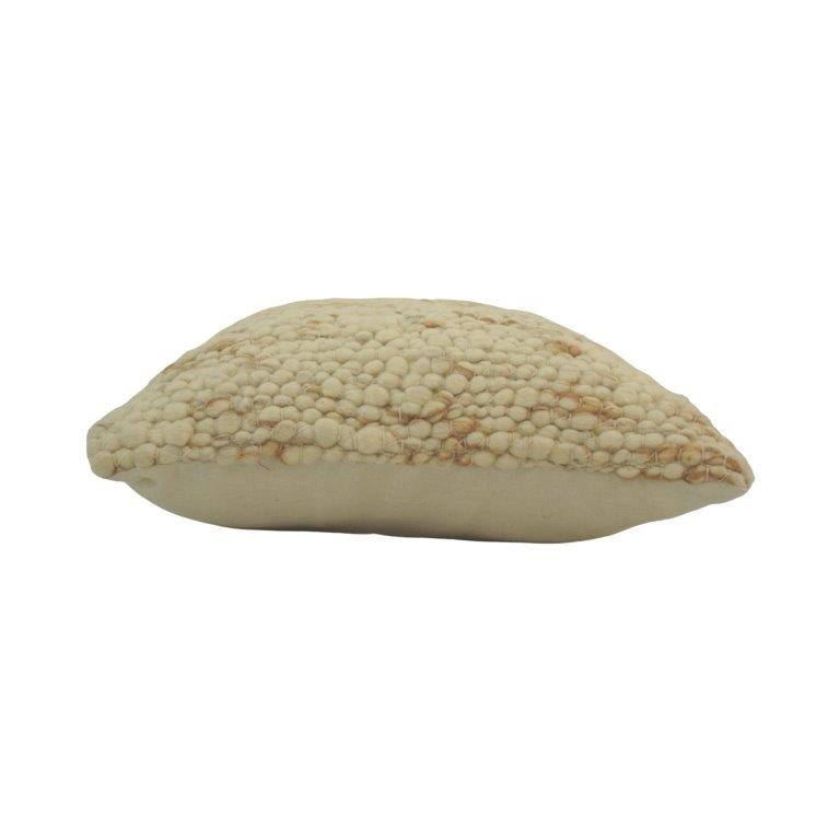 Ivory Bubble Texture Polyester Cushion Cover | 45x45 cm Decorative Throw Pillow Cover | Modern Textured Accent Cushion - Bulk manufacturer & supplier from Panipat, India