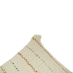 Handwoven Boho Cotton Cushion Cover with Tassels | Textured Handmade Pillow Cover | 45x45 cm