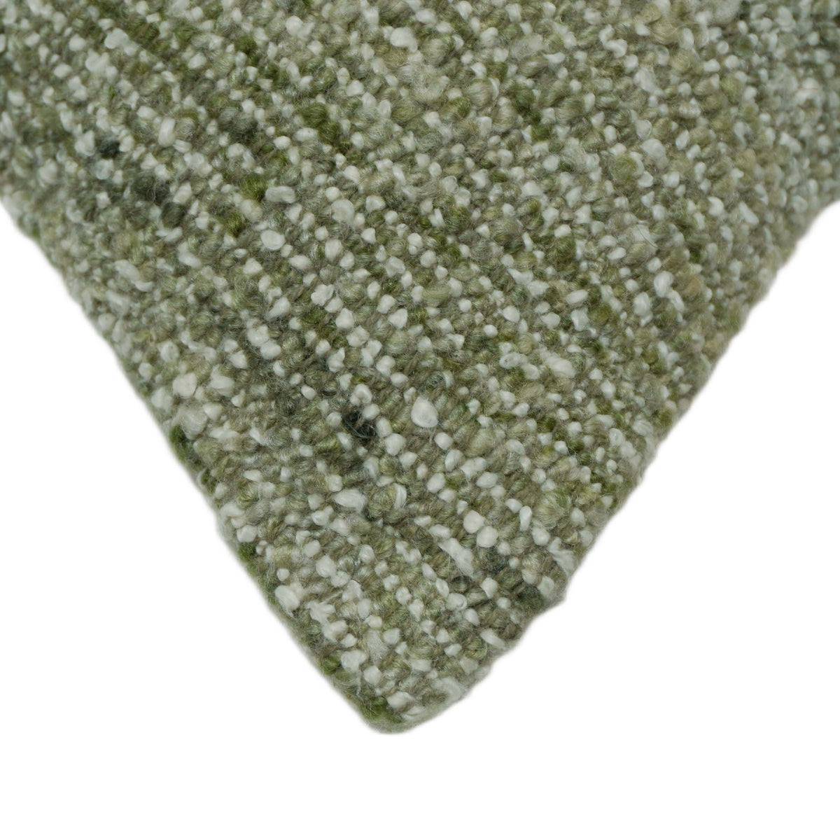 Handwoven Sage Green & Ivory Textured Cushion Cover – 45 x 45 cm