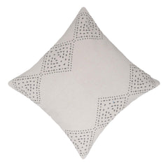 Printed Cotton Cushion Cover 45x45 cm | Geometric Border Print | Decorative Square Throw Pillow Cover | Hidden Zipper | Modern Boho Home Décor