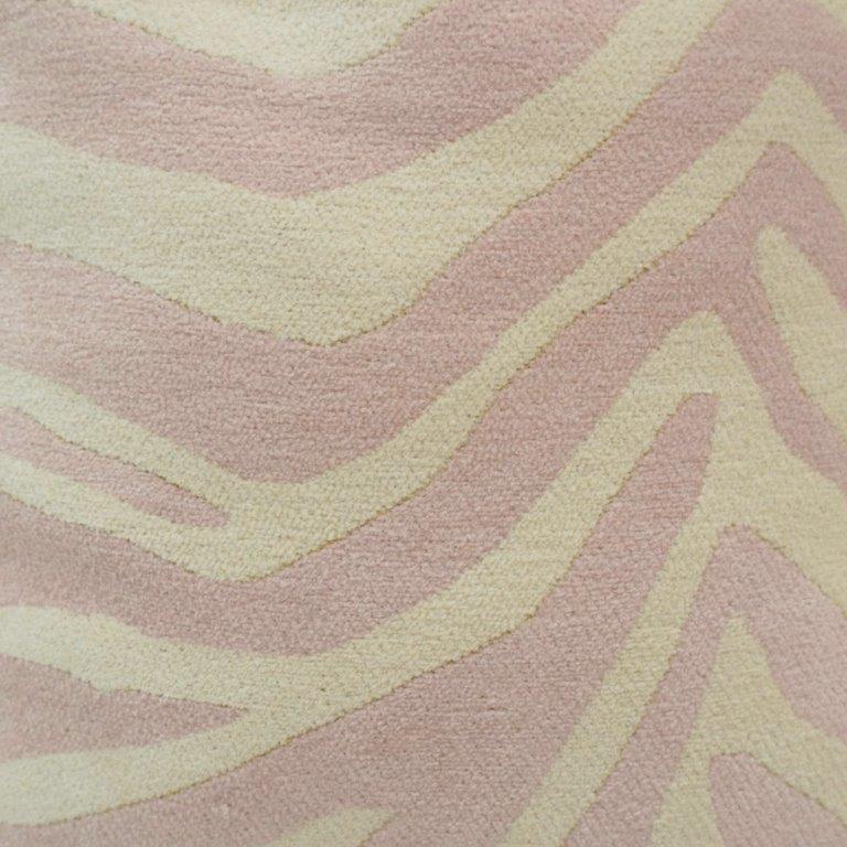 Blush Zebra Jacquard Cushion Cover – Textured Woven Decorative Throw Pillow Cover | 45 x 45 cm