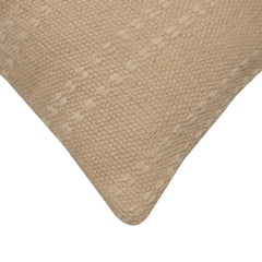 Handwoven Cotton Cushion Cover 45x45 cm | Textured Woven Throw Pillow Cover | Natural Cream Decorative Cushion Cover