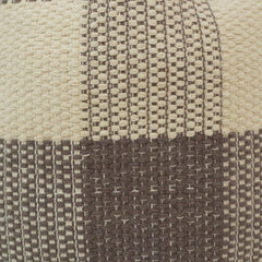 Handwoven Cotton Checkered Cushion Cover 45x45 cm | Artisan Woven Decorative Throw Pillow Cover in Natural & Taupe