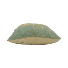 Palm Tree Embroidered Cotton Cushion Cover – Sage Green Decorative Pillow Cover 45x45 cm