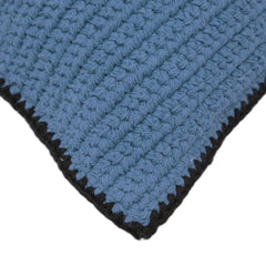 Handcrafted Textured Cushion Cover in Blue | Handmade Decorative Throw Pillow Cover | 45 x 45 cm (18 x 18 Inches) | Modern Solid Textured Home Décor