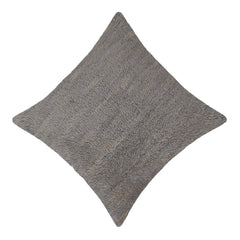 Handwoven Textured Polyester Cushion Cover 45x45 cm | Soft Plush Decorative Throw Pillow Cover | Hidden Zipper | Modern Home Décor | Grey