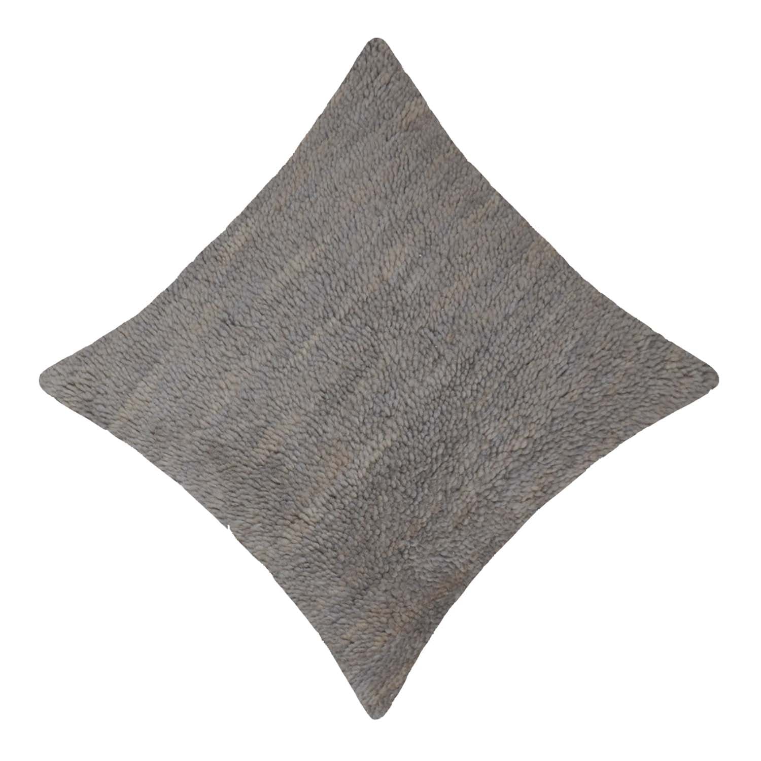 Handwoven Textured Polyester Cushion Cover 45x45 cm | Soft Plush Decorative Throw Pillow Cover | Hidden Zipper | Modern Home Décor | Grey