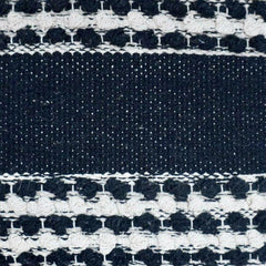 Handmade Black & White Woven Cotton Cushion Cover | Textured Boho Throw Pillow Cover | 45x45 cm