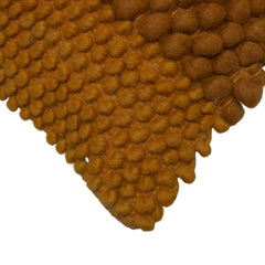Handwoven Bobble Textured Polyester Cushion Cover 45x45 cm | Mustard Brown Decorative Throw Pillow Cover | Modern Boho Home Décor