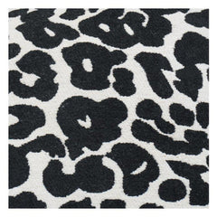 Schwarz-weißer Leoparden-Jacquard-Baumwollkissenbezug | 45x45 cm Moderner Kissenbezug mit Tiermuster