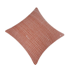 Handmade Terracotta Geometric Dot Pattern Cotton Cushion Cover 45x45 cm | Modern Boho Decorative Pillow Cover with Concealed Zip