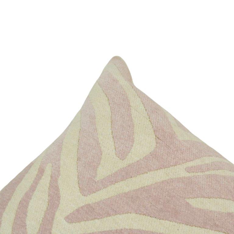 Blush Zebra Jacquard Cushion Cover – Textured Woven Decorative Throw Pillow Cover | 45 x 45 cm - Bulk manufacturer & supplier from Panipat, India