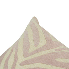 Blush Zebra Jacquard Cushion Cover – Textured Woven Decorative Throw Pillow Cover | 45 x 45 cm