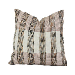 Handwoven Textured Cotton Cushion Cover | Neutral Striped Boho Pillow Cover | Modern Rustic Home Décor | 18x18 Inch