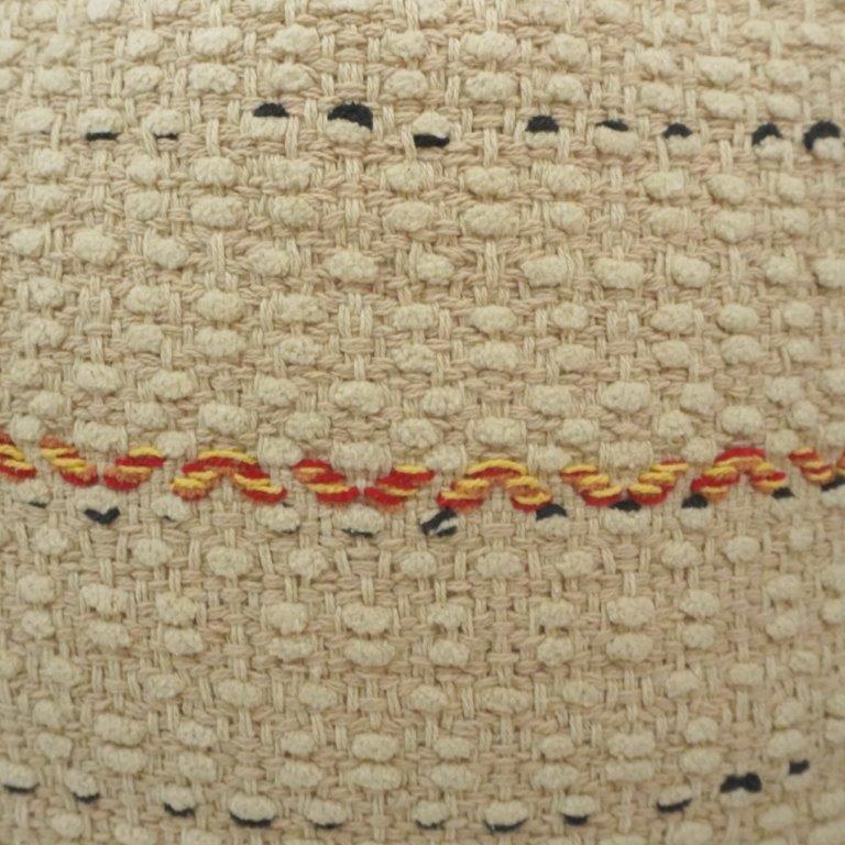 Handwoven Boho Cotton Cushion Cover with Tassels | Textured Handmade Pillow Cover | 45x45 cm - Bulk manufacturer & supplier from Panipat, India