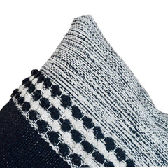 Handmade Black & White Woven Cotton Cushion Cover | Textured Boho Throw Pillow Cover | 45x45 cm
