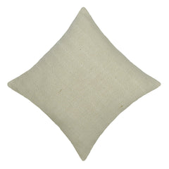 Solid ivory textured polyester cushion cover 45x45 cm
