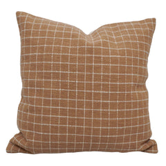 Handwoven Cotton Grid Pattern Cushion Cover 45x45 cm | Textured Woven Decorative Throw Pillow Cover | Hidden Zipper | Modern Farmhouse & Boho Home Décor