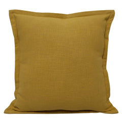 Mustard Yellow Textured Slub Fabric Cushion Cover 45x45 cm