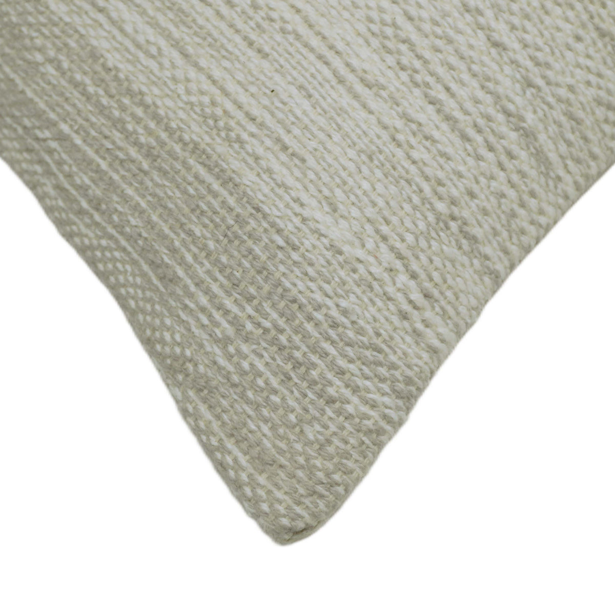 Handwoven Textured Striped Cushion Cover 35 x 50 cm – Neutral Tone