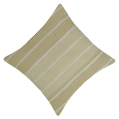 Handwoven Cotton Cushion Cover 45x45 cm | Natural Textured Striped Design | Decorative Throw Pillow Cover | Hidden Zip | Modern Boho Home Décor