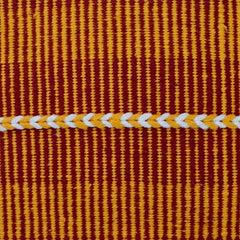 Handmade Striped Cotton Cushion Cover 45x45 cm | Woven Decorative Throw Pillow Cover with Braided Detailing | Boho Rustic Home Décor