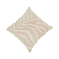 Blush Zebra Jacquard Cushion Cover – Textured Woven Decorative Throw Pillow Cover | 45 x 45 cm