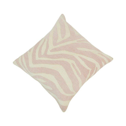 Blush Zebra Jacquard Cushion Cover – Textured Woven Decorative Throw Pillow Cover | 45 x 45 cm
