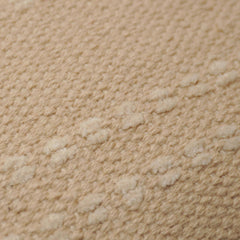 Handwoven Cotton Cushion Cover 45x45 cm | Textured Woven Throw Pillow Cover | Natural Cream Decorative Cushion Cover