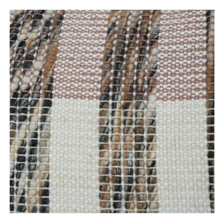 Handwoven Textured Cotton Cushion Cover | Neutral Striped Boho Pillow Cover | Modern Rustic Home Décor | 18x18 Inch - Bulk manufacturer & supplier from Panipat, India