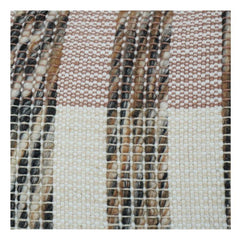 Handwoven Textured Cotton Cushion Cover | Neutral Striped Boho Pillow Cover | Modern Rustic Home Décor | 18x18 Inch