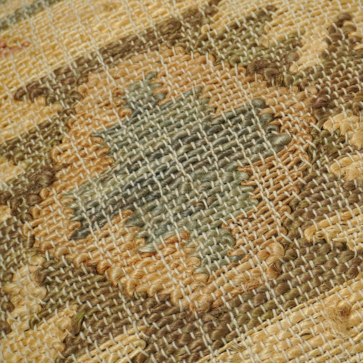 Handwoven Jute Cushion Cover 45x45 cm | Rustic Geometric Woven Decorative Throw Pillow Cover | Artisan Handmade Boho Farmhouse Cushion Cover with Hidden Zipper