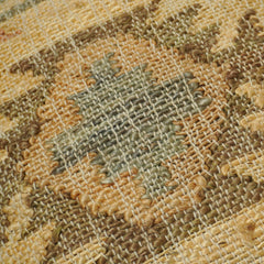 Handwoven Jute Cushion Cover 45x45 cm | Rustic Geometric Woven Decorative Throw Pillow Cover | Artisan Handmade Boho Farmhouse Cushion Cover with Hidden Zipper