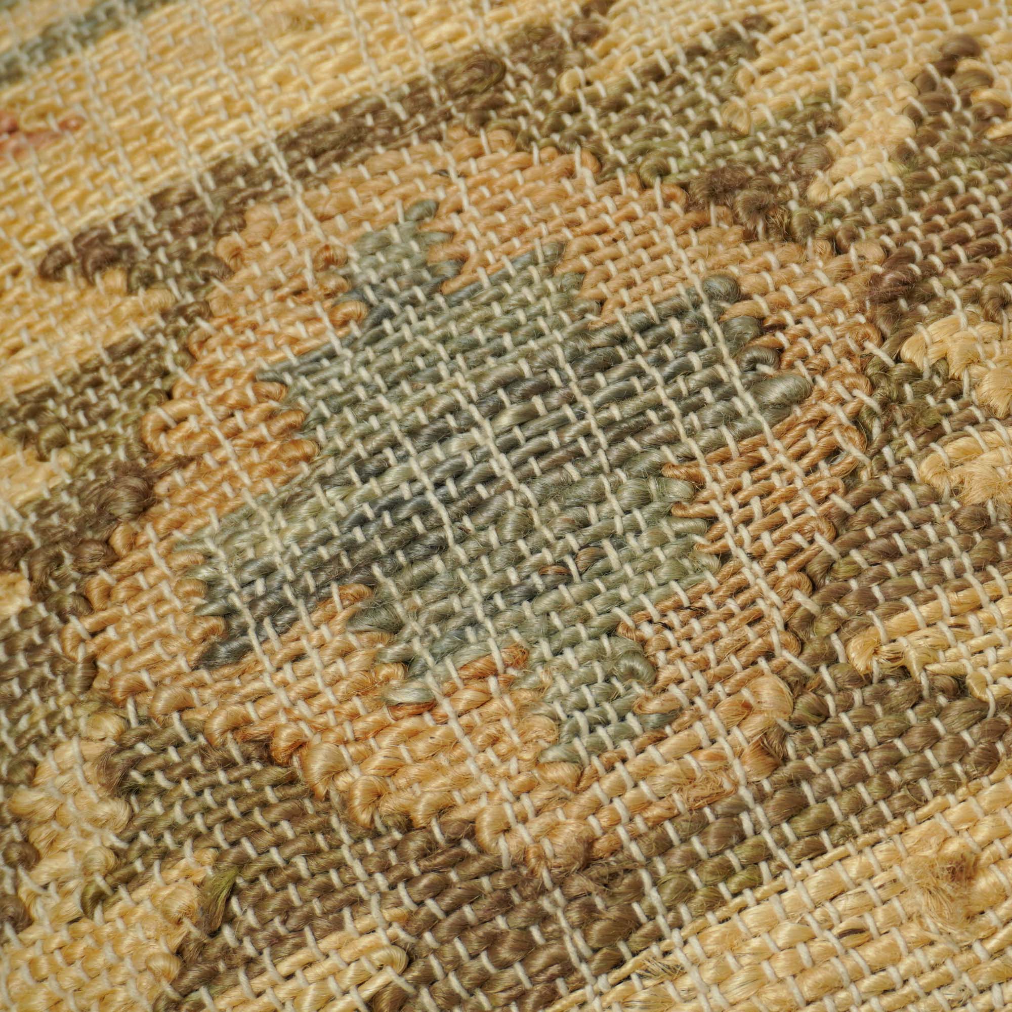 Handwoven Jute Cushion Cover 45x45 cm | Rustic Geometric Woven Decorative Throw Pillow Cover | Artisan Handmade Boho Farmhouse Cushion Cover with Hidden Zipper