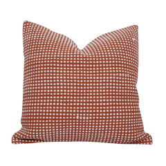 Handmade Terracotta Geometric Dot Pattern Cotton Cushion Cover 45x45 cm | Modern Boho Decorative Pillow Cover with Concealed Zip
