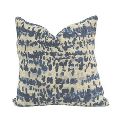 Blue Abstract Jacquard Cushion Cover – 45x45 cm | Woven Cotton Decorative Pillow Cover for Sofa & Living Room