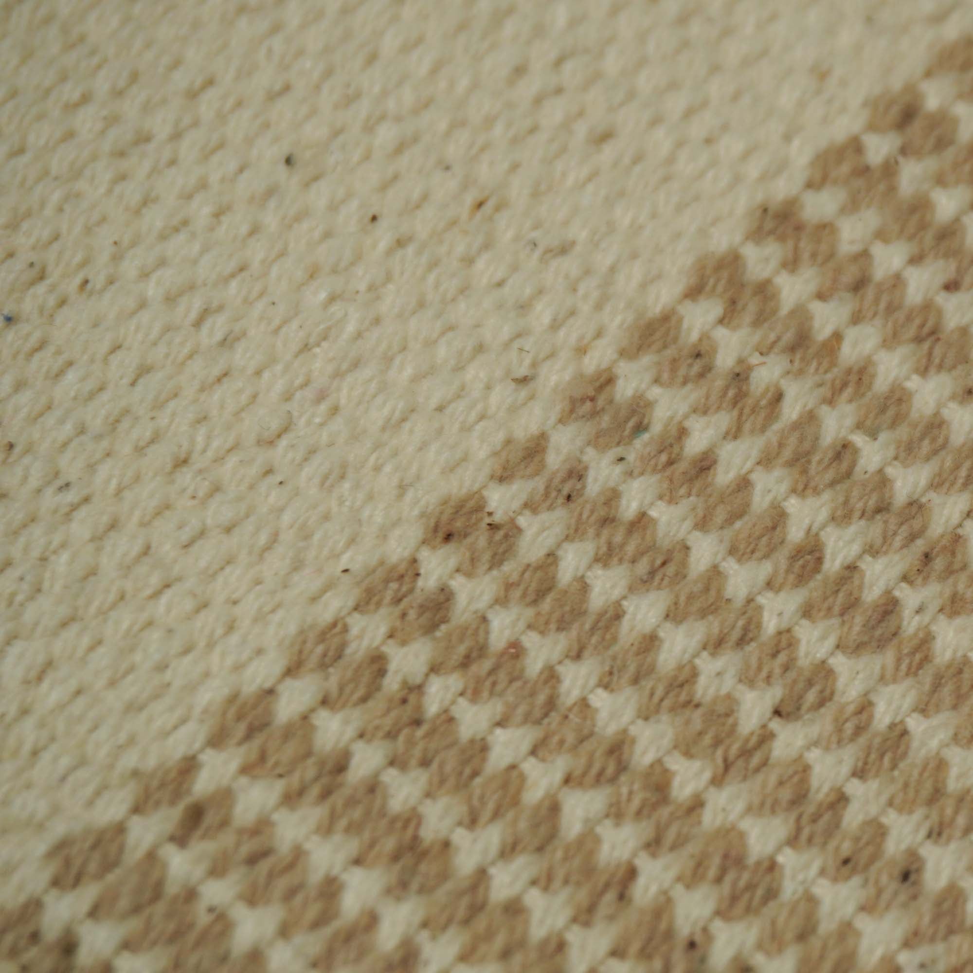 Handwoven Cotton Cushion Cover 45x45 cm | Natural Beige Color Block Woven Cushion Cover | Modern Minimalist Decorative Pillow Cover with Concealed Zipper | 18 x 18 Inch