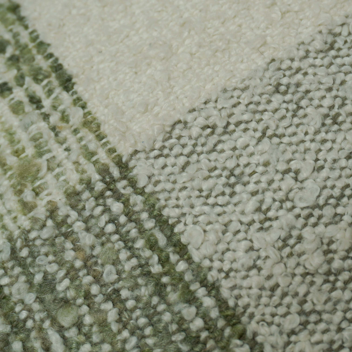 Handwoven Sage Green & Ivory Textured Cushion Cover – 45 x 45 cm