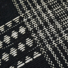 Handwoven Black & Cream Cotton Cushion Cover – 45 x 45 cm
