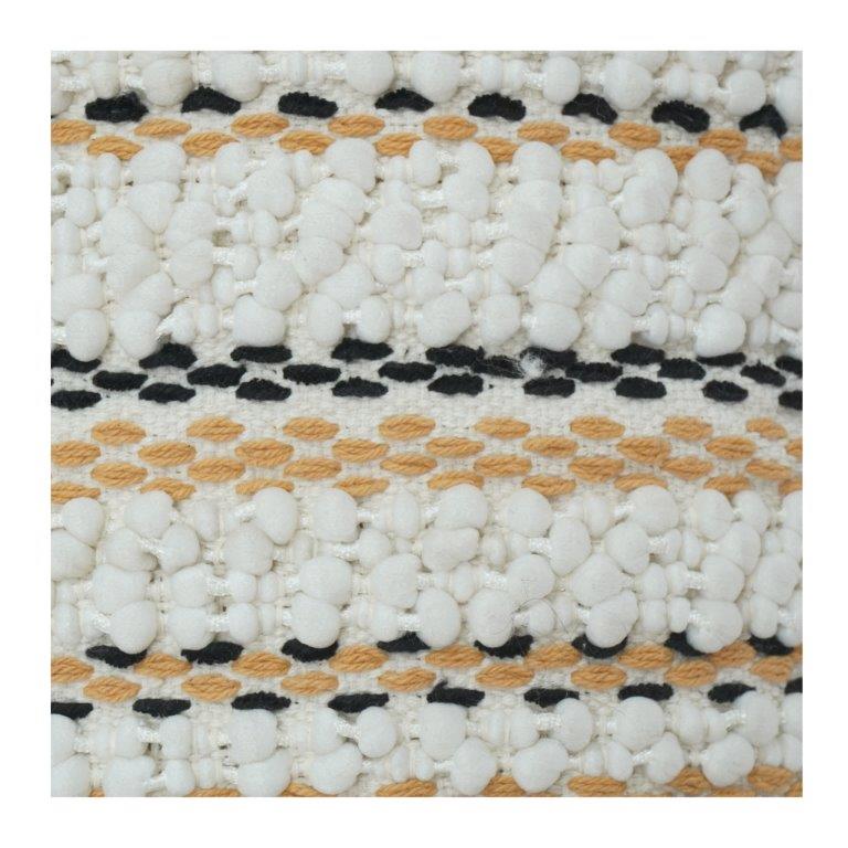Housse de coussin rayée tissée texturée – Housse de coussin lombaire en mélange de coton 40x60 cm | Coussin décoratif bohème neutre - Bulk manufacturer & supplier from Panipat, India